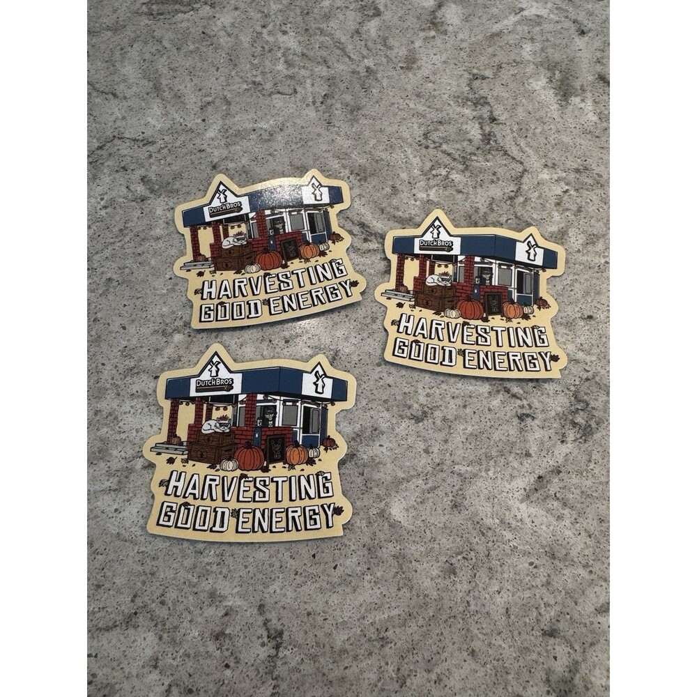 Dutch Bros Sticker September 2026 Harvesting Good Energy - Lot of 3